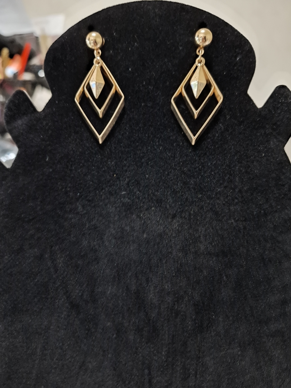 Gold Geometric Drop Earrings - Women Jewelry